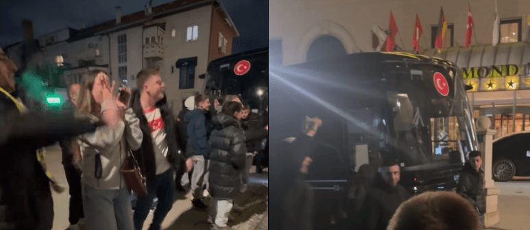 Tifozët turq mblidhen para hotelit ku po qëndron kombëtarja e Turqisë: Sa i lumtur ai që thotë “jam turk”