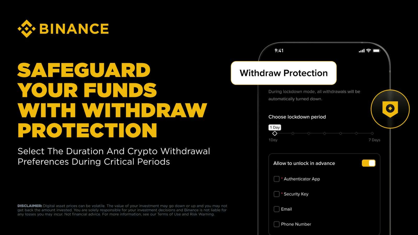 Binance prezanton Mbrojtjen e Tërheqjeve: mbrojtje shtesë për kriptot nga rreziqet në botën reale
