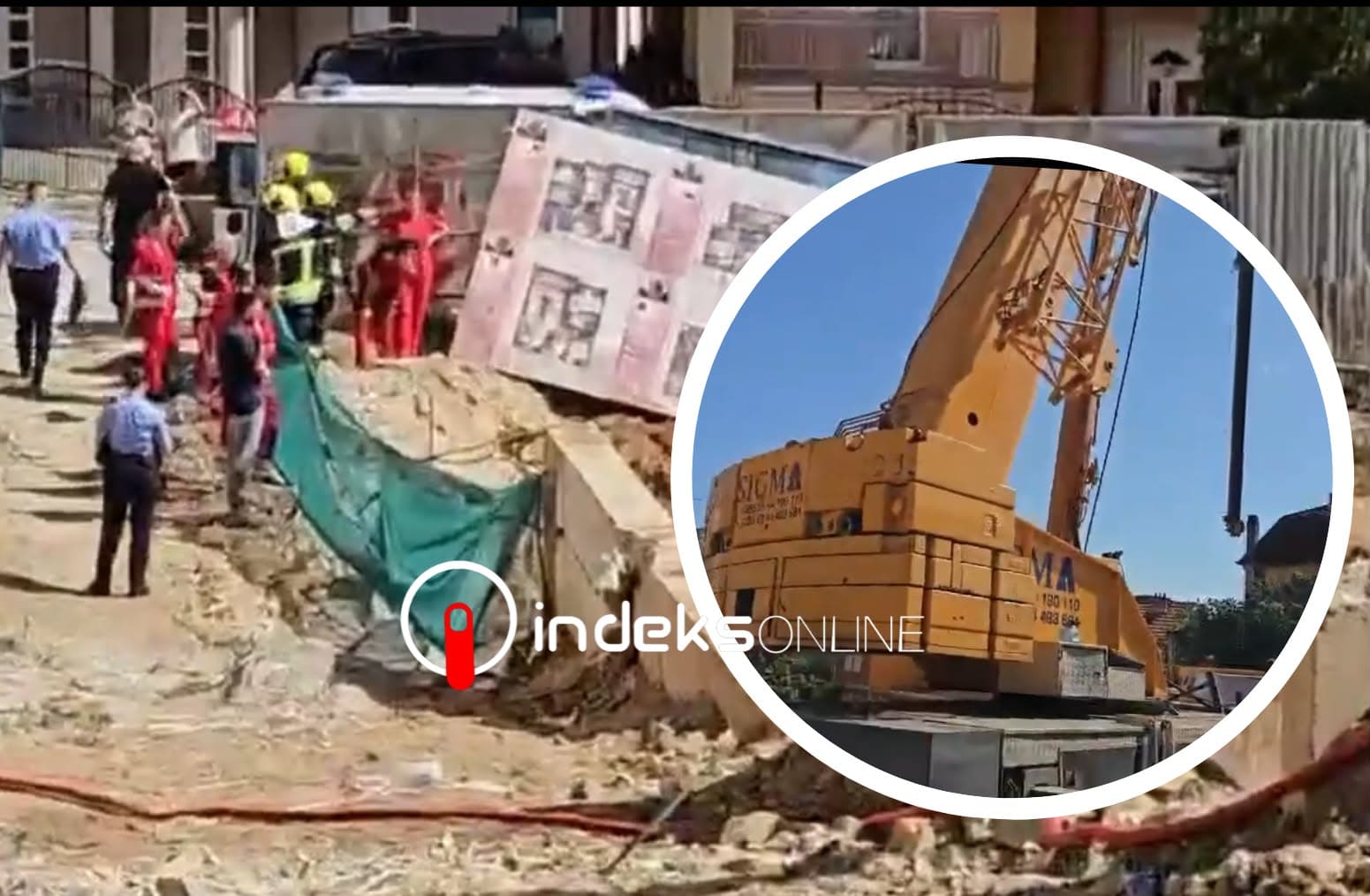Featured image for Dy punëtorë të lënduar nga shembja e kranit në rrugën A, nisin hetimet