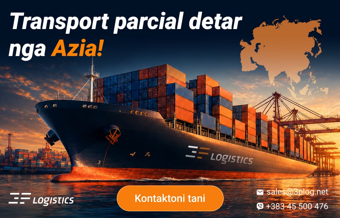 Transport parcial detar nga Azia me 3P Logistics