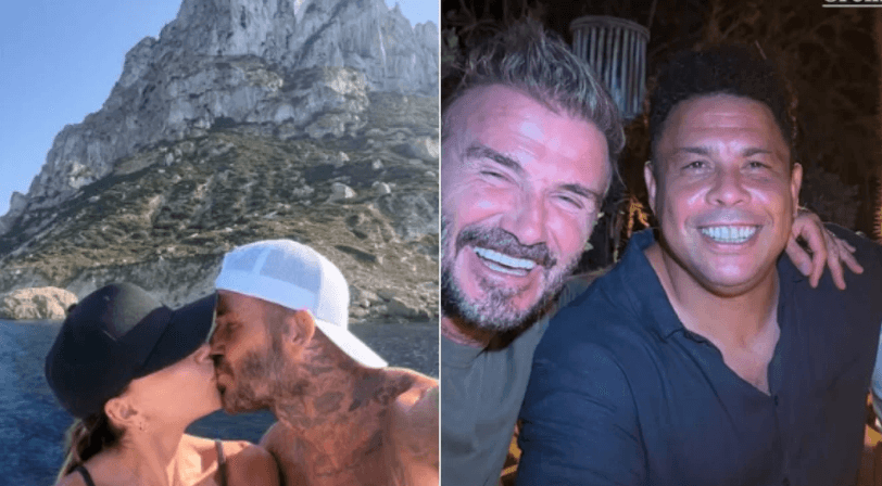 Featured image for David Beckham publikon momentet emocionuese nga pushimet, puthje me Victorian dhe takim me Ronaldon