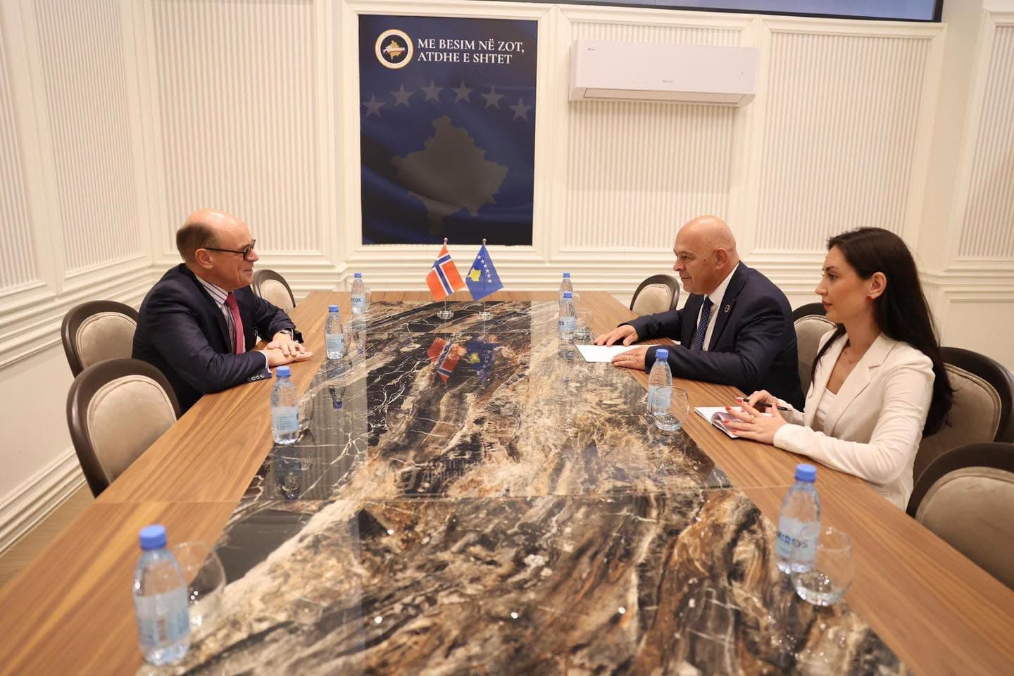 Gjini pas takimit me ambasadorin norvegjez: Populli i Kosovës do ta gjejë rrugën për rivendosjen e demokracisë dhe zhvillimit