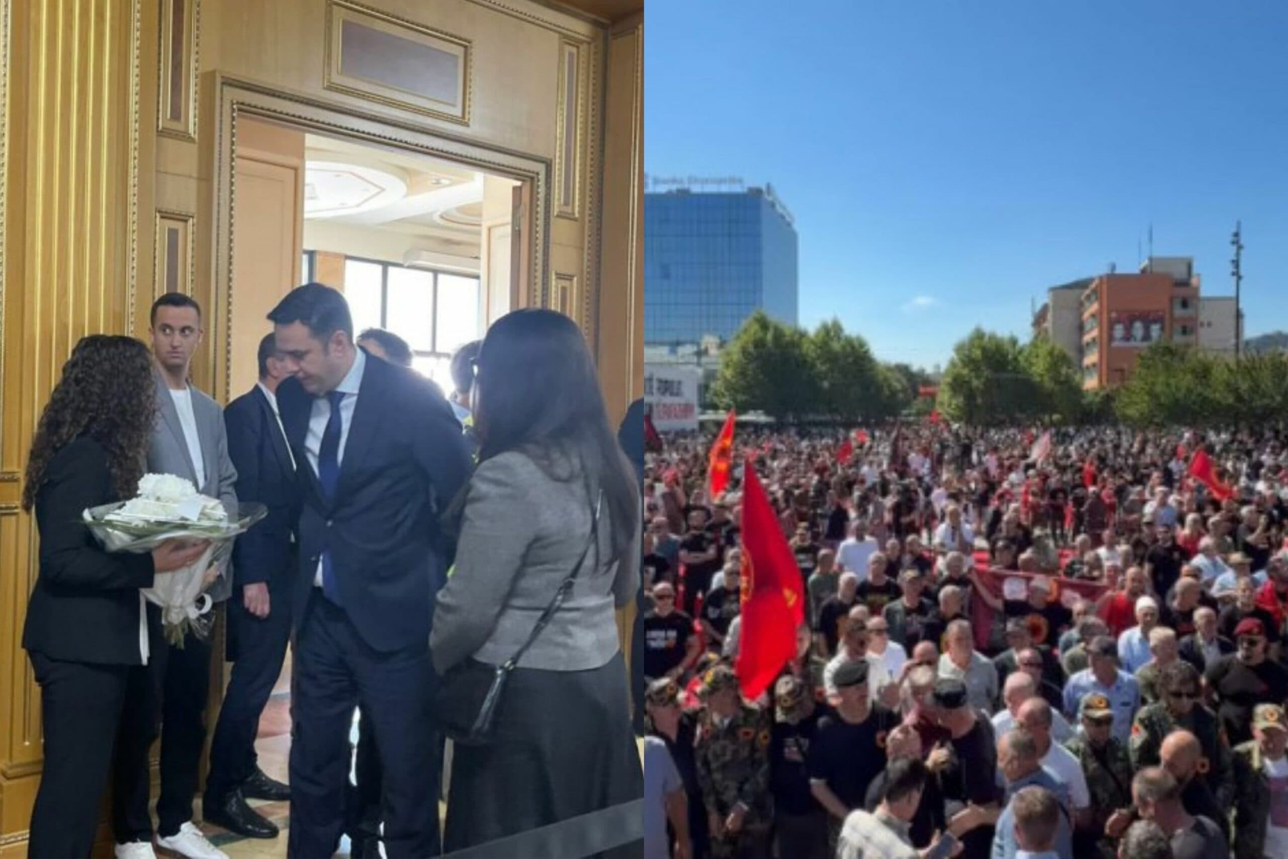 LDK përtojnë të ecin disa hapa për t’iu bashkangjitur protestës, me xhipat e tyre largohen nga Kuvendi pas homazheve për Flora Brovinën