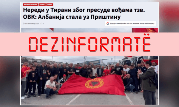 Featured image for Media ruse e serbe paraqesin rrejshëm protestën në Tiranë si “trazira” për shkak të dënimit të ish-krerëve të UÇK-së
