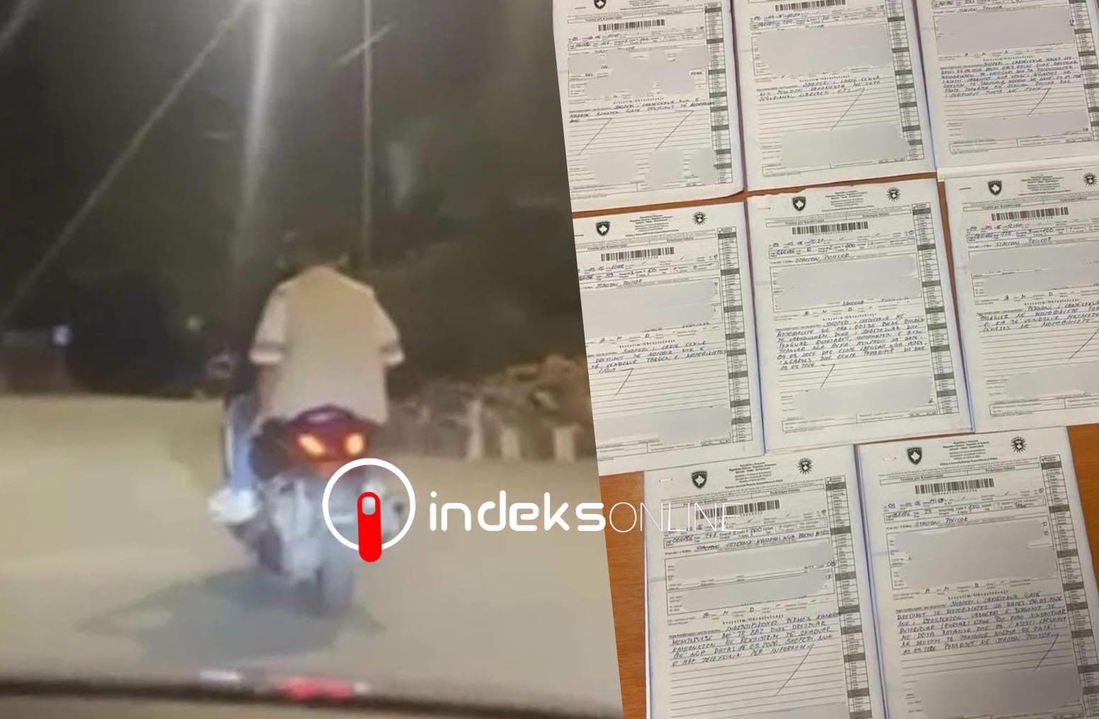 Policia gjobit shoferin e motiçikletës për prishje të rendit dhe qetësisë publike
