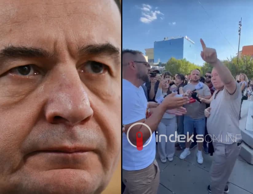 “Qe ku është hajni, mashtruesi”, Hysni Gucati e politizion protestën duke hedhur akuza ndaj Kurtit