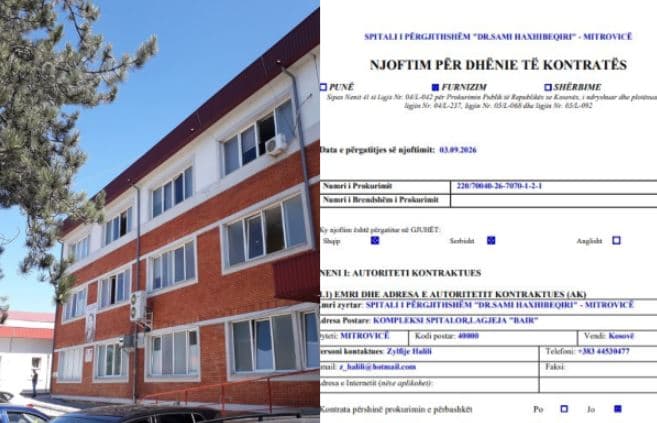 Spitali i Mitrovicës jep kontratë mbi 59 mijë euro për pajisje mjekësore