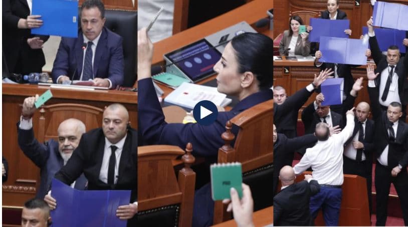 Deputeti i hodhi ujë zv/kryeministres, të tjerët hodhën shishe drejt Ramës -Gjithë çfarë ndodhi në Kuvend për Territorialen
