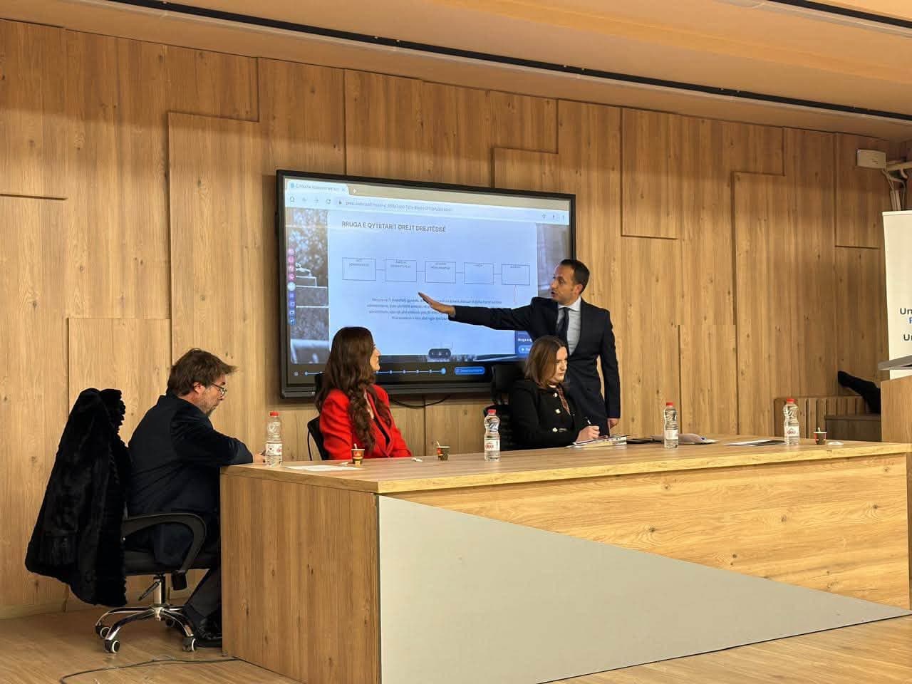 Featured image for Kryetari i Gjykatës Administrative ligjëron para studentëve të UP-së për funksionimin dhe kompetencat e gjykatës