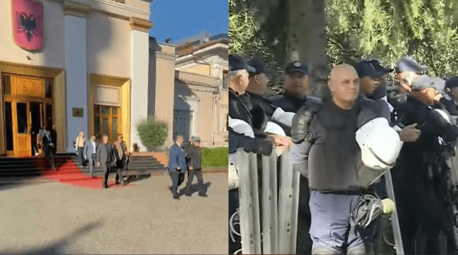 Featured image for Studentët dhe gjimnazistët drejt Kuvendit, anulohet seanca plenare dhe deputetët dalin nga aty