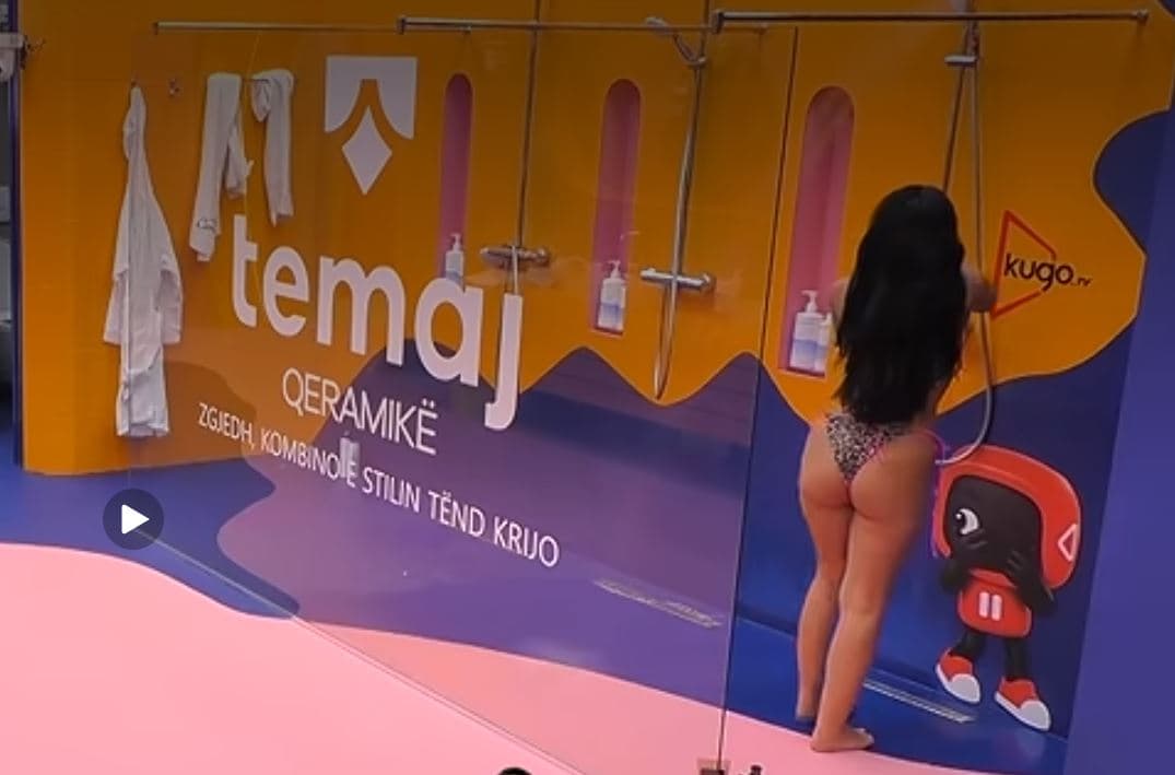 Featured image for Zoja Nushi e ‘djeg’ rrjetin, shfaq linjat e saj derisa bën dush në BBVK 5